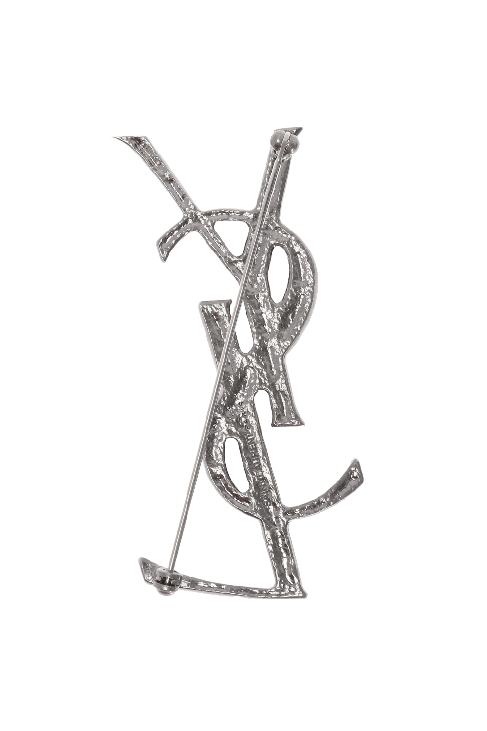 アクセサリーその他 SAINT LAURENT Woman Brooches Silver 470371Y1500 8142 Silver Logo brooch Saint Laurent - Vitkac France